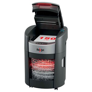 Rexel ShredMax AutoFeed+ 150X Aktenvernichter für bis zu 150 Blatt mit P-4 Partikelschnitt 4 x 10 mm für vertrauliche Dokumente