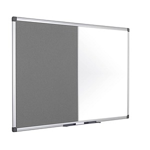 5603750263289 - Kombitafel MAYA KOMBI XA0328170 90x45cm Filz + Metall (geteilt) Aluminiumrahmen grau + weiß 5603750263289 Bi-Office 5603750263289 - Kombitafel MAYA KOMBI XA0328170 90x45cm Filz + Metall (geteilt) Aluminiumrahmen grau + weiß 5603750263289 Bi-Office