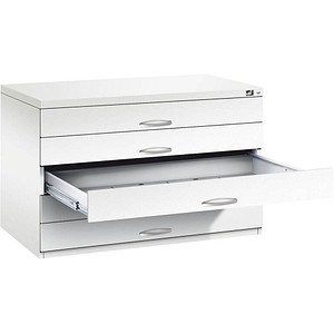 4068192048190 - Zeichnungsschrank DIN A1 5 Schubladen Höhe 760 mm verkehrsweiß C+P