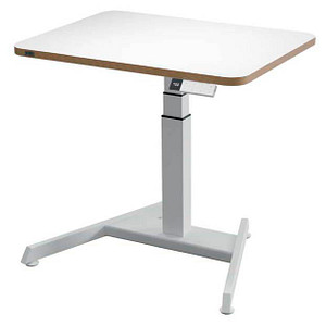 AKTION: LEITZ Ergo elektrisch höhenverstellbarer Schreibtisch weiß rechteckig, A-Fuß-Gestell weiß 80,0 x 60,0 cm mit 25 Euro CashBack