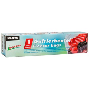 Papstar Gefrierbeutel 180x200mm 1 Liter wiederverschließbar VE=20 Stüc