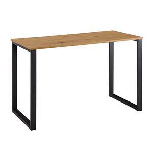 4251757703935 - WOHNLING Schreibtisch Eiche Schwarz 120x60x76 cm Bürotisch Computertisch Tisch