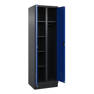 4068427432893 - Spind Classic PLUS enzianblau schwarzgrau 080620-20 S10064 1 Schließfach 600 x 500 x 1950 cm 4068427432893 C+P-Möbel