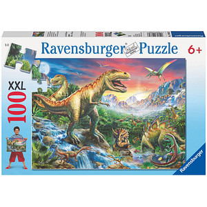 Ravensburger XXL Bei den Dinosauriern Puzzle, 100 Teile