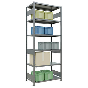 4004514202901 - Gebrüder Schulte - Fachbodenregal Komplettregale MULTIplus250 2500x1000x600mm (Grundregal) Traglast 250kg