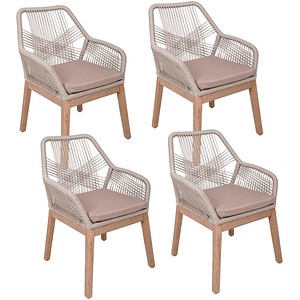 4041908139009 - 4er Set Gartenstuhl Pomona Armlehnstuhl Stuhl Relax Sessel Gartenmöbel braun 4041908139009 - 4er Set Gartenstuhl Pomona Armlehnstuhl Stuhl Relax Sessel Gartenmöbel braun