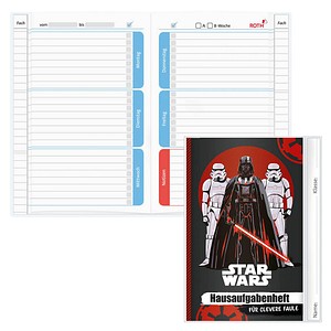 4028279650845 - Hausaufgabenheft 89470 für clevere Faule Hausaufgaben   liniert A5 schwarz 4028279650845 Roth