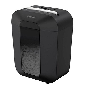 AKTION: Fellowes Powershred LX50 Aktenvernichter mit Partikelschnitt P-4, 4 x 37 mm, bis 9 Blatt, schwarz mit 10 Euro CashBack
