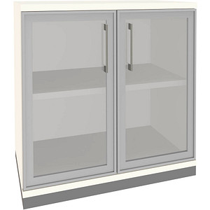 4260672331901 - fm Aktenschrank Oldenburg 4260672331901 weiß Acrylglas klar 2 Fachböden 800 x 442 x 781 cm