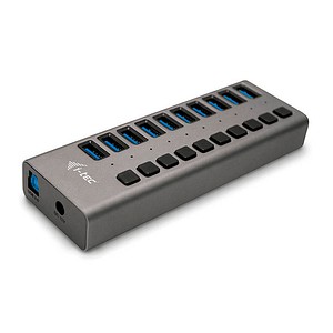 8595611702945 - I-Tec USB 30 Charging HUB 10 port + Power Adapter 48 W USB-Hubs - 10 - Grau