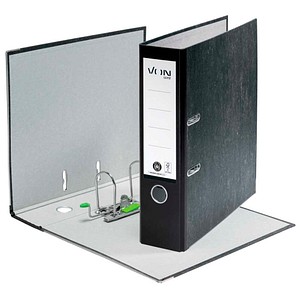 VON LEITZ Ordner schwarz mamoriert Karton 8,0 cm DIN A4, 1 St.