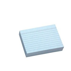Karteikarten DIN A7 blau liniert, 100 St.