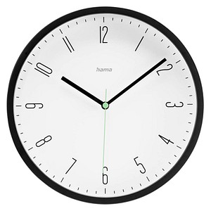 4047443520814 - Wanduhr Capri weiß schwarz Kunststoff Ø 250 cm 4047443520814 Hama