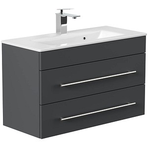 4251982674000 - POSSEIK Waschbecken mit Unterschrank PORTUS SLIMLINE 800 grafit 800 x 360 x 496 cm