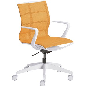 4049694001333 - Bürostuhl Einteiliger Strickbezug ermöglicht eine optimale Druckverteilung entlang der Wirbelsäule und Becken orange lichtgra 4049694001333 - Bürostuhl Einteiliger Strickbezug ermöglicht eine optimale Druckverteilung entlang der Wirbelsäule und Becken orange lichtgra