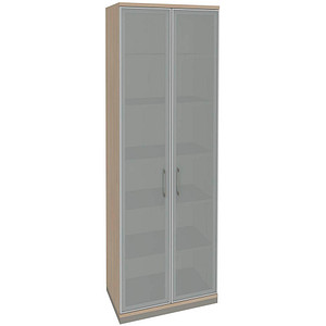 4260429767632 - fm Aktenschrank Oldenburg 4260429767632 akazie Acrylglas satiniert 5 Fachböden 800 x 442 x 2221 cm