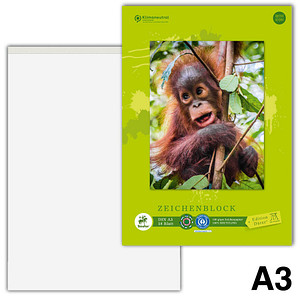 Edition Dürer Zeichenblock green DIN A3 100 g/qm, 18 Blatt, 1 Block