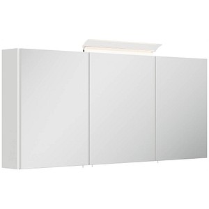 4251982674420 - Spiegelschrank 140cm inkl Design LED-Lampe und Glasböden weiss hochglanz
