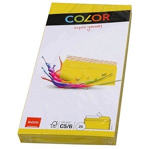 7610425328707 -  Briefumschläge Color DIN lang ohne Fenster intensivgelb haftklebend 7610425328707 ELCO 25 Stück