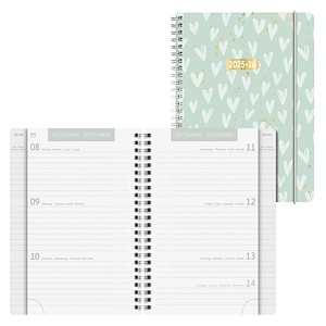 4061947139686 - Schülerkalender Hearts Juli 2025 - Dezember 2026 hellgrün weiß 4061947139686 - Schülerkalender Hearts Juli 2025 - Dezember 2026 hellgrün weiß