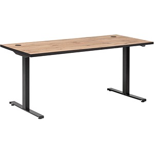 4260637313720 - Elektrisch höhenverstellbarer Schreibtisch Kverko 2000 HE - Eiche Landhaus 160 cm x 705 -117 cm x 75 cm Büroschreibtische von Büromöbel Experte