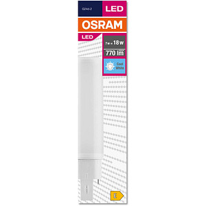 4058075558502 - Dulux d 18 LED-Lampe für G24D-2 Sockel 7 Watt 700 Lumen Kaltweiß (4000K) rotierbar Ersatz für herkömmliches 18W-Dulux Leuchtmittel - Weiß - Osram