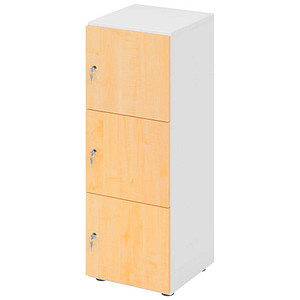 4032062314036 - HAMMERBACHER Schließfachschrank weiß ahorn V234L3 W 3 DS 3 Schließfächer 400 x 420 x 1100 cm