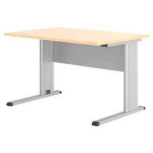 4032062248799 - Inader Schreibtisch ahorn rechteckig C-Fuß-Gestell silber 1200 x 800 cm