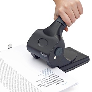 5018505001571 - Registraturlocher Alu-65 schwarz bis 65mm 65 Blatt mit Anschlagschiene