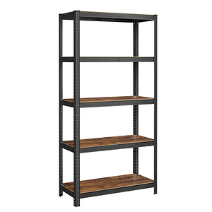0194343038285 - Standregal Bücherregal Lagerregal 5 Ablagen Küchenregal Regal 40 x 90 x 180 cm bis 875 kg belastbar verstellbare Ablagen Industrie-Design