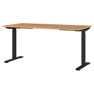 4005949791367 - Schreibtisch Agenda Home elektrisch höhenverstellbar B 1600 x T 800 x H 720-1200 mm Grandson-Eiche Schwarz + Memory-USB-Panel