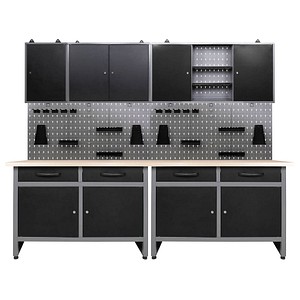 Werkbank-Set grau 240,0 x 60,0 cm