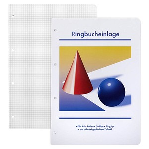 Ringbucheinlagen A4 kariert, 50 Blätter, 10 Satz