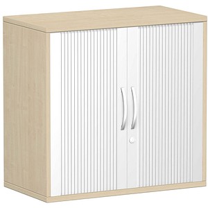 geramöbel Flex Rollladenschrank ahorn, silber 1 Fachboden 80,0 x 42,5 x 79,8 cm