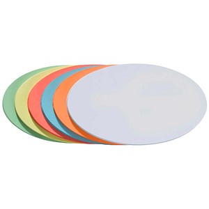 Franken Moderationskarten UMZ111999, Ø 11x19cm, oval, 130g, farbig sortiert  4016946055888 Franken 500 Stück