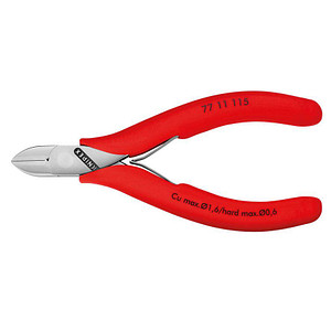 KNIPEX 77 11 115 mit Facette + Drahtklemme Elektonik-Seitenschneider