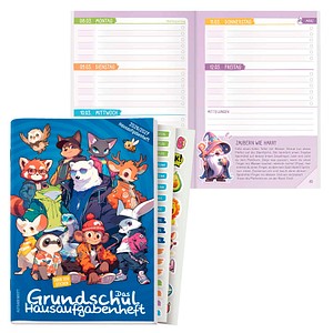 Häfft® Verlag Hausaufgabenheft Grundschule Rasselbande 2026/2027 liniert DIN A5 ohne Rand, 56 Blatt, 1 St.