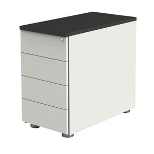 Kerkmann Move Standcontainer weiß, anthrazit 4 Auszüge 42,0 x 80,0 x 72,0 – 76,0 cm
