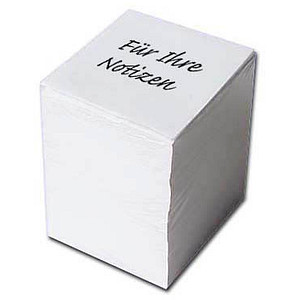 Notizzettel lose weiß 9,7 x 9,7 cm, ca. 500 Blatt, 1 Pack