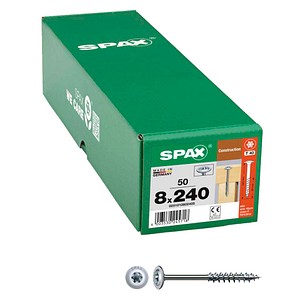 4003530245718 - Hiforce 8 x 240 mm 50 Stück Teilgewinde Tellerkopf t-star plus T40 4CUT wirox - 0251010802405 - Spax