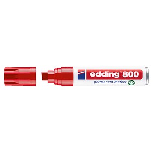 4004764053872 - edding 800 Permanentmarker Extra Breit Keilspitze 4 - 12 mm Rot Nachfüllbar Wasserbeständig