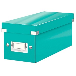 4002432103690 - Aufbewahrungsbox Click & Store WOW 6041-00-51 mit Deckel für CDs DVDs außen 352x143x136mm Karton eisblau metallic 40024321036