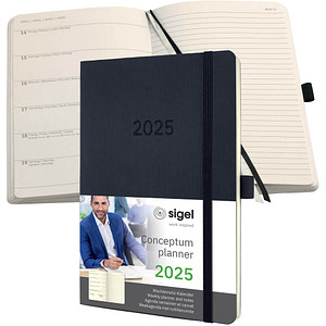 4004360780042 - Buchkalender Conceptum 2025 schwarz 4004360780042 Sigel