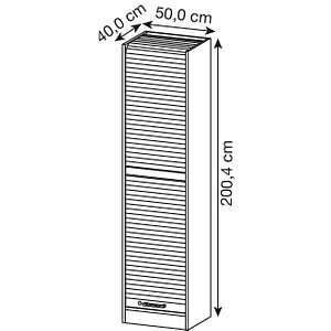 4032062280737 - Akandia Rollladenschrank buche silber 4 Fachböden 500 x 400 x 2004 cm 4032062280737 - Akandia Rollladenschrank buche silber 4 Fachböden 500 x 400 x 2004 cm