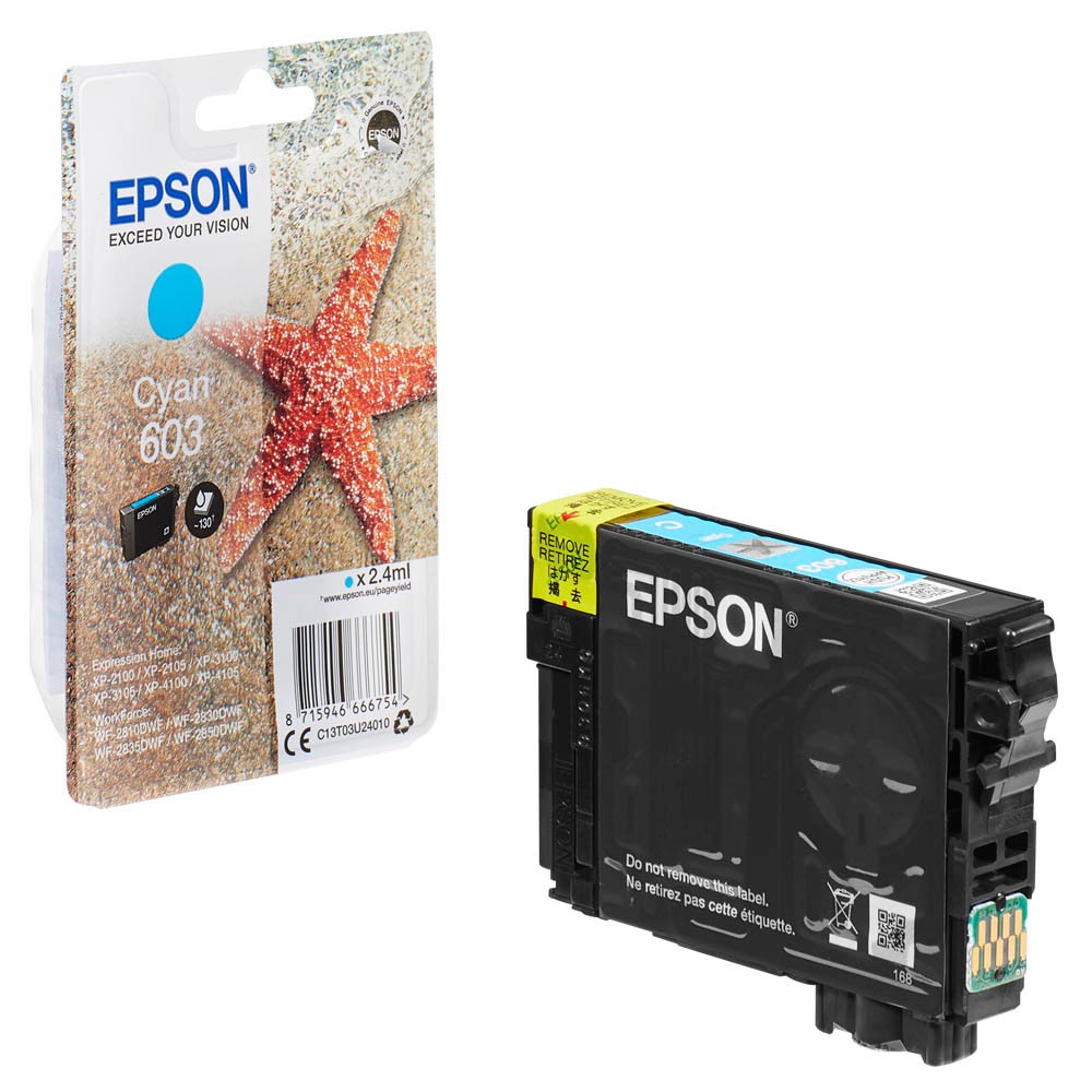 EPSON 603/T03U64 schwarz, cyan, magenta, gelb Druckerpatronen, 4er-Set