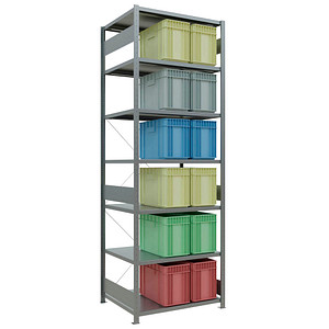 4004514222466 - Schulte Lagertechnik - Fachbodenregal Komplettregale MULTIplus250 3000x1000x800mm (Grundregal) Traglast 250kg