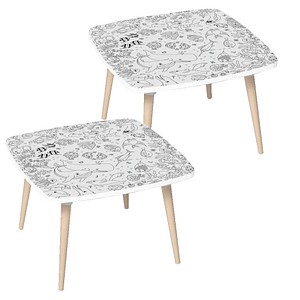 PAPERFLOW Kids Ozean Maltische weiß 60,0 x 60,0 x 40,0 cm