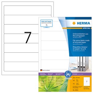 700 HERMA Ordneretiketten 10834 weiß für 7,0 - 8,0 cm Rückenbreite
