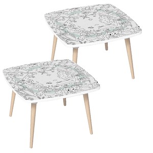 3660141957877 - Kids Bauernhof Maltisch Holz weiß 600 x 600 x 460 cm  3660141957877 2 Stück