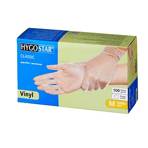 4015544269833 - Einmalhandschuhe Hygostar Classic 2695 Lebensmittelecht transparent Größe M 8 Vinyl 4015544269833 2695 100 Stück 4015544269833 - Einmalhandschuhe Hygostar Classic 2695 Lebensmittelecht transparent Größe M 8 Vinyl 4015544269833 2695 100 Stück